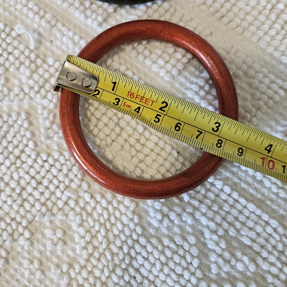 Set of Three Bangles in Black, Red, and Brown - Picture 7 of 8